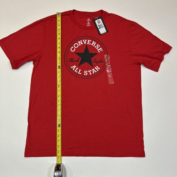 Converse All Star Men’s XL Graphic T-Shirt Red NWT Logo Tee Short Sleeve Classic - Picture 12 of 15